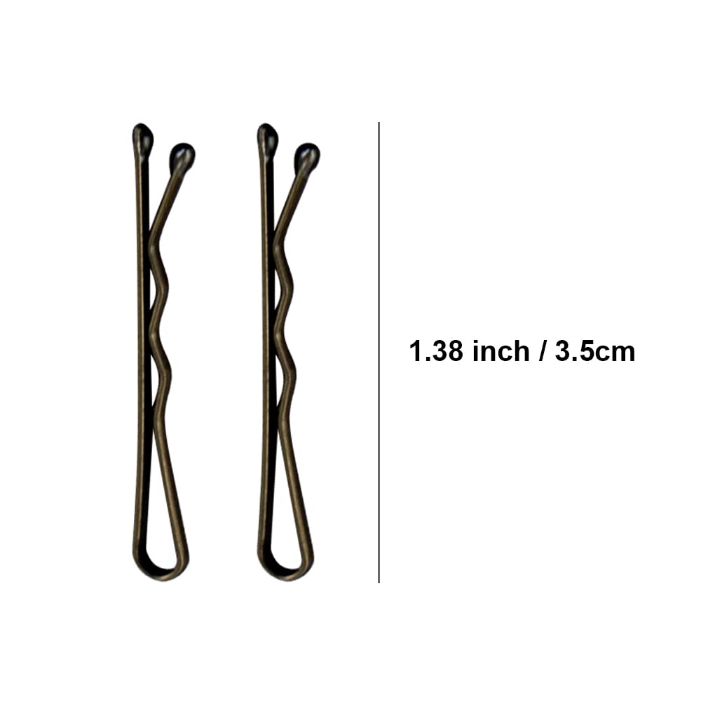 Premium double coated brown bobby pins for kids and women updo hairstyles