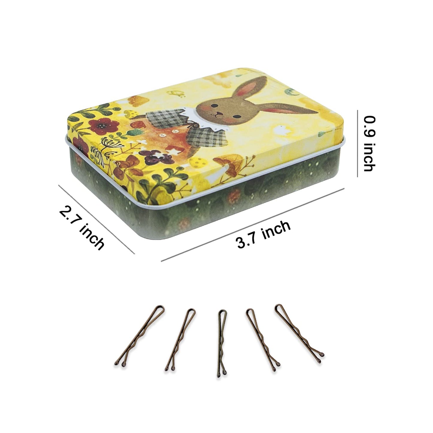 Authentic USA imported premium brown bobby pins kit with travel friendly container