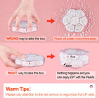 Demonstration of flat back pearls used for 3D manicure decoration