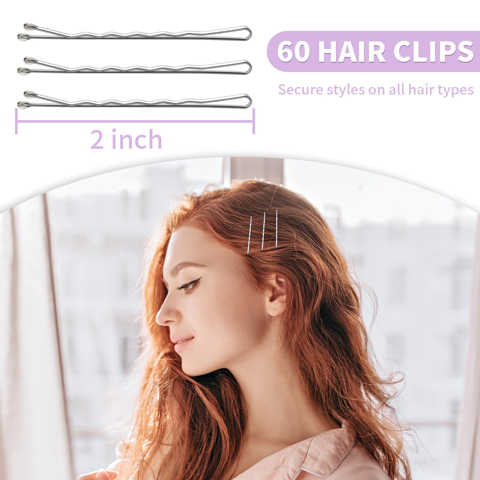 Mia Klein hair accessories wavy design pins secure grip view