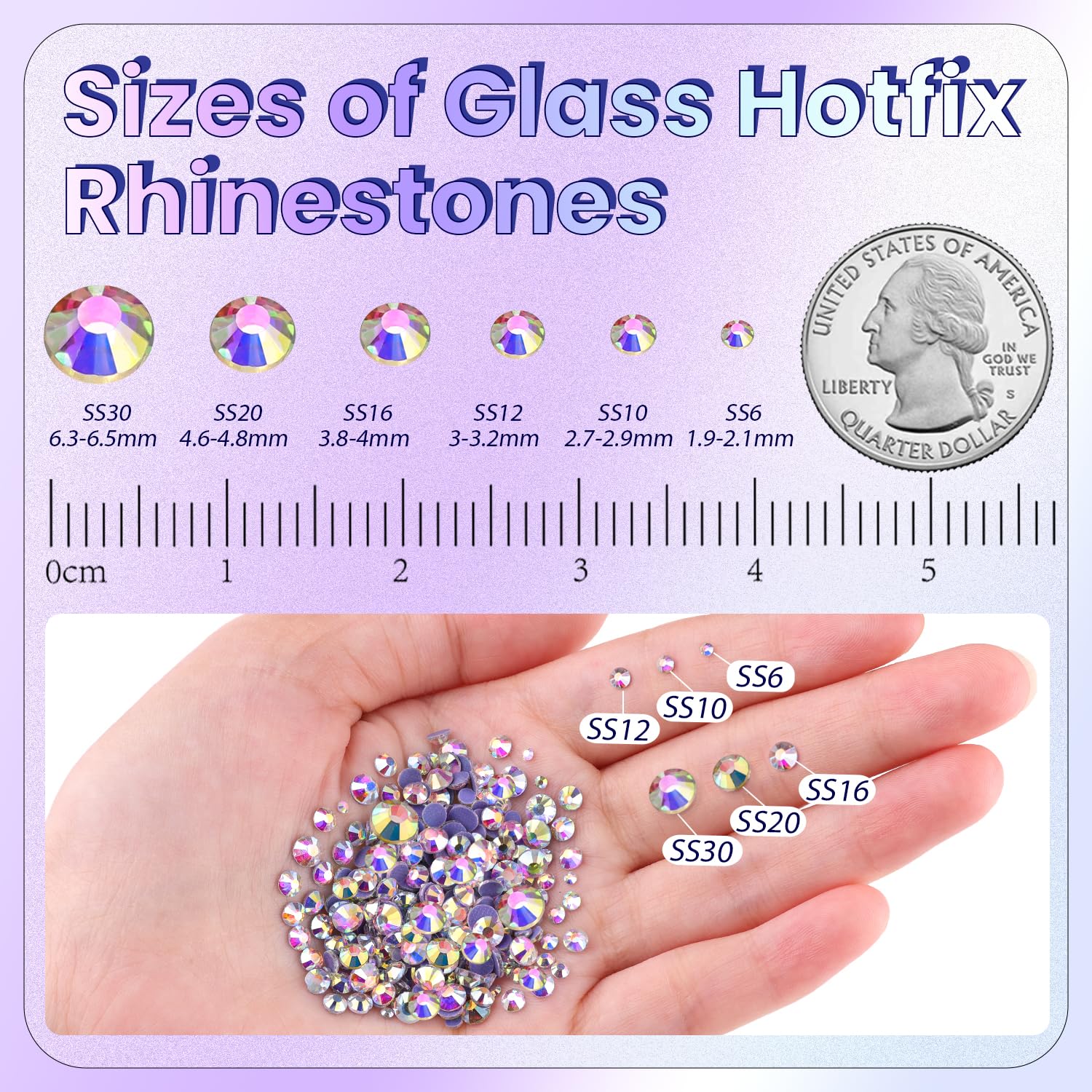 Tinkrstuff SS10 iron on crystals for clothing decoration