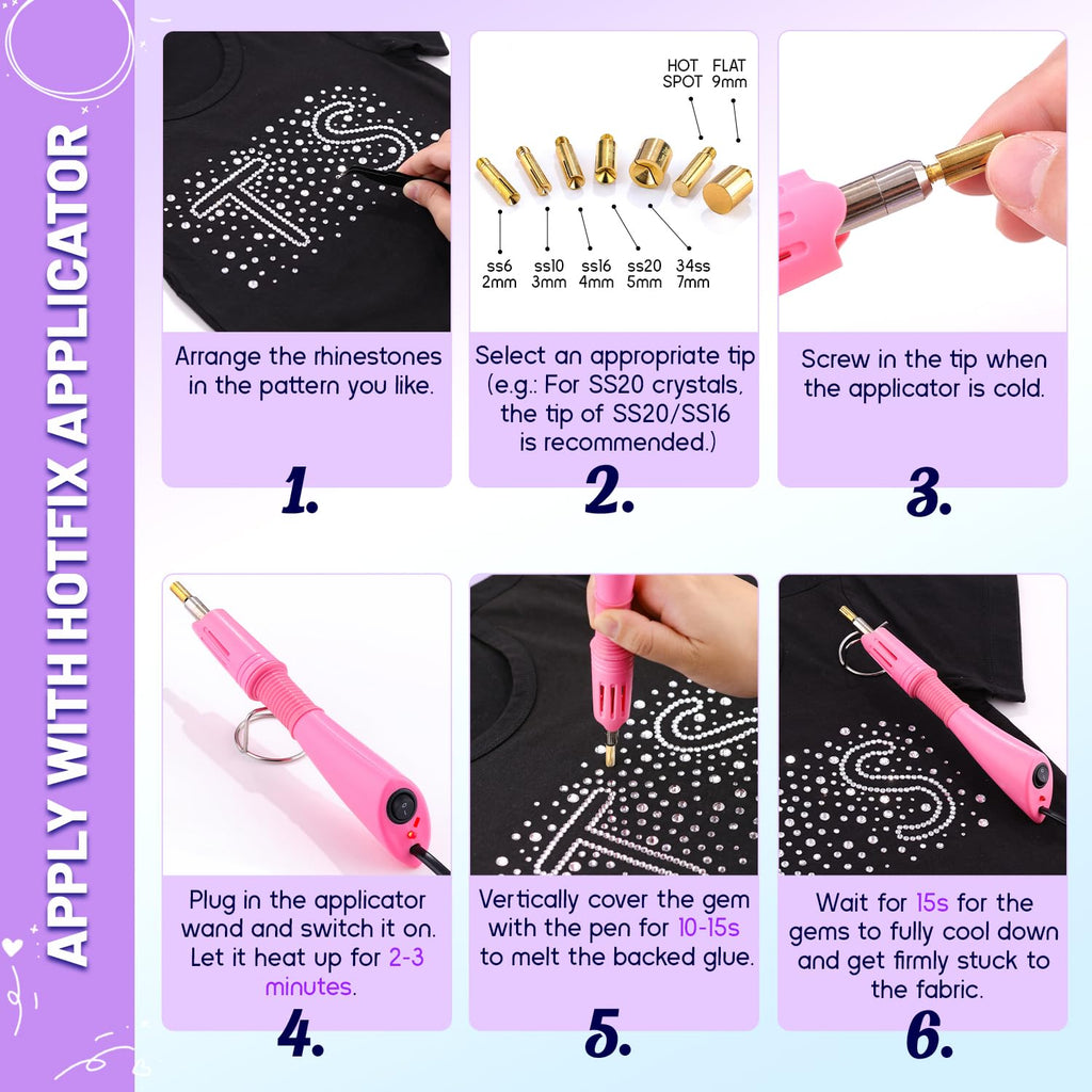 Tinkrstuff craft rhinestones applied on fabric