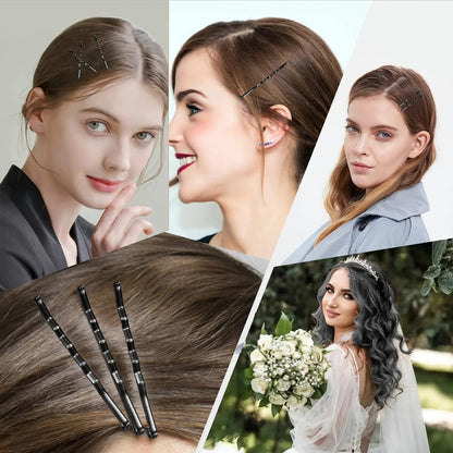 Rust resistant metal bobby pins suitable for thick and curly hair types