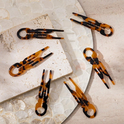 Sunolga imported prestige hair styling forks packaging presentation for women accessories.