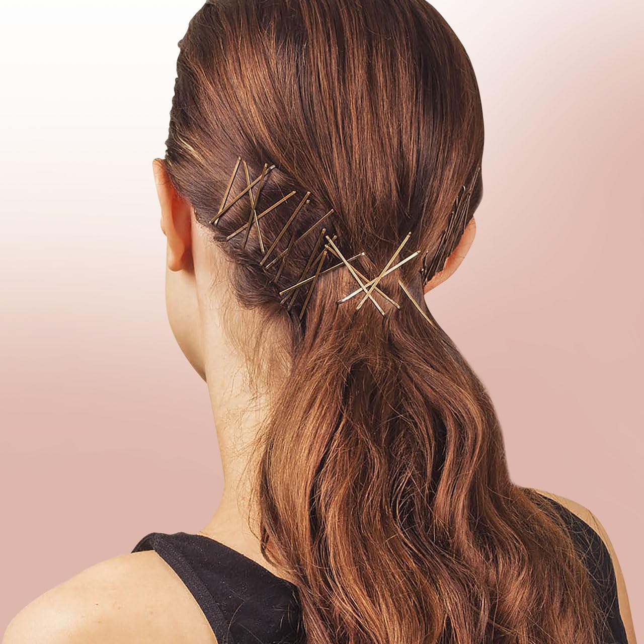 Durable blonde bobby pins for secure updo and bun styling