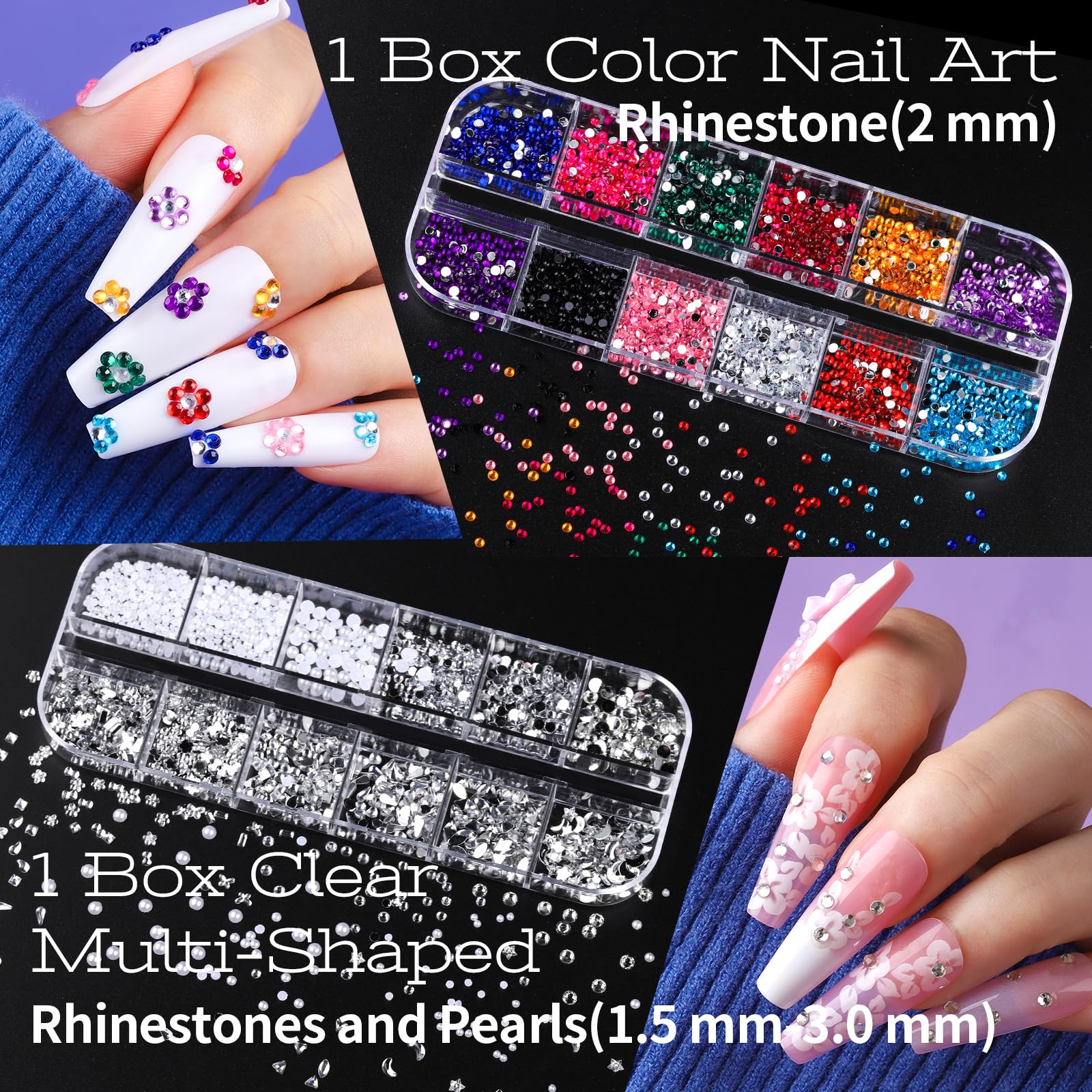 Two magnetic nail display stands for practice