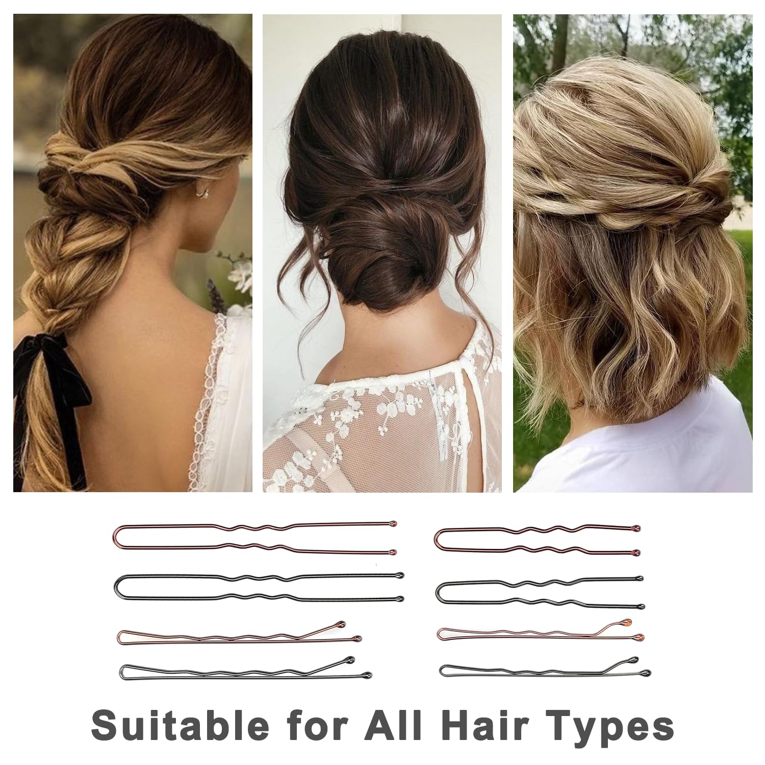 Jelara hair clips assortment highlighting the non slip grip design for thick updo hairstyles