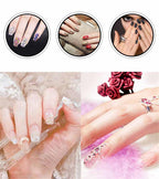 Laviyo SS12 3mm AB Flatback Rhinestones shown arranged for nail art design.