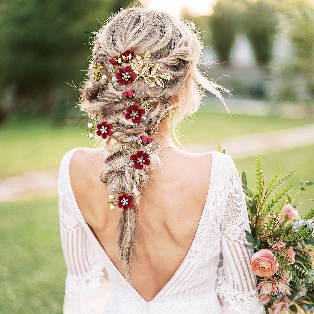 Premium alloy bridal hair pins arranged on a clean background