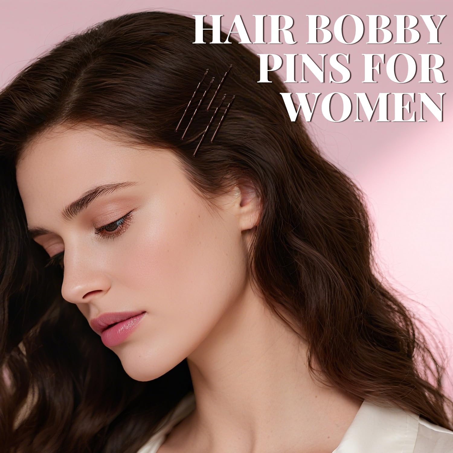 Premium brown metal hair accessories arranged neatly to demonstrate the complete components of the styling kit.