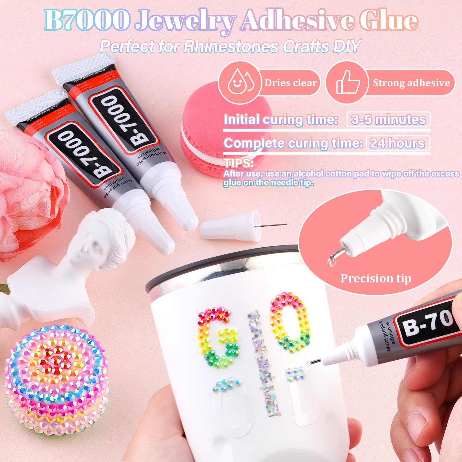 Belleboost craft kit including B7000 glue and application tools