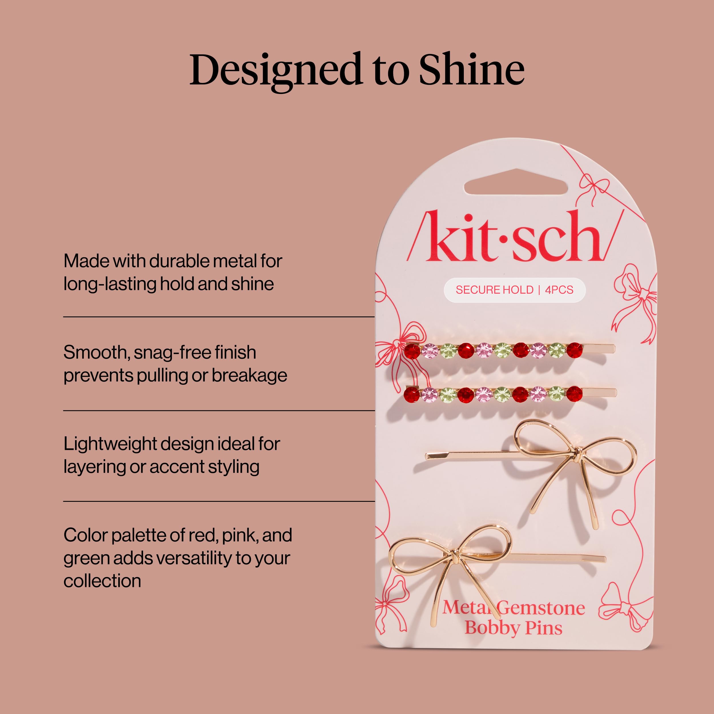 Authentic Kitsch imported premium metal hair clips for women hair styling