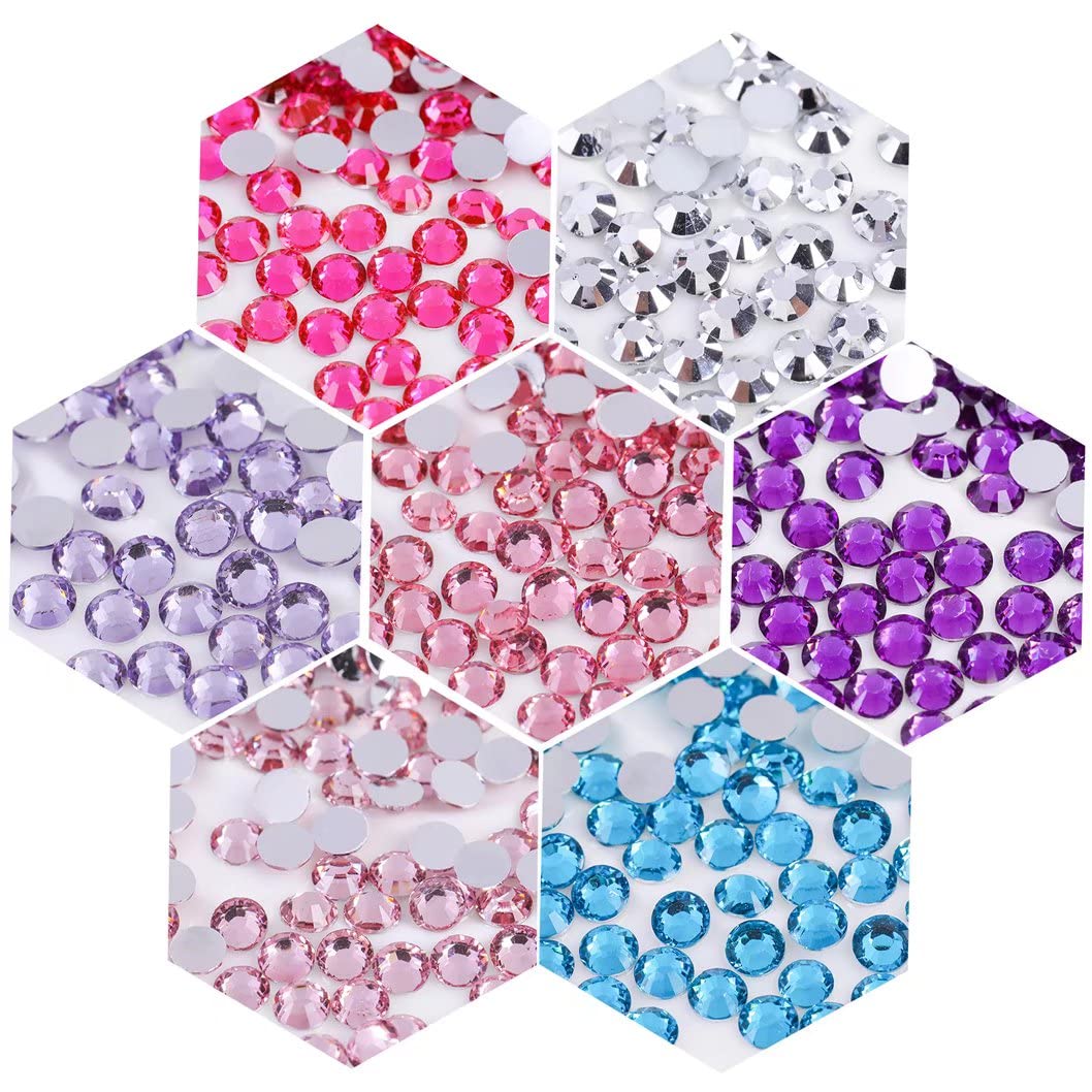 1000 piece pack of Kdkyy light pink round gems