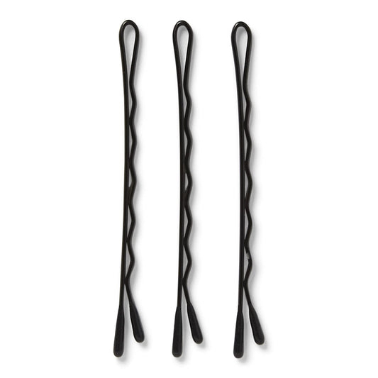 Close up view of MetaGrip premium bobby pins showing rust resistant tips