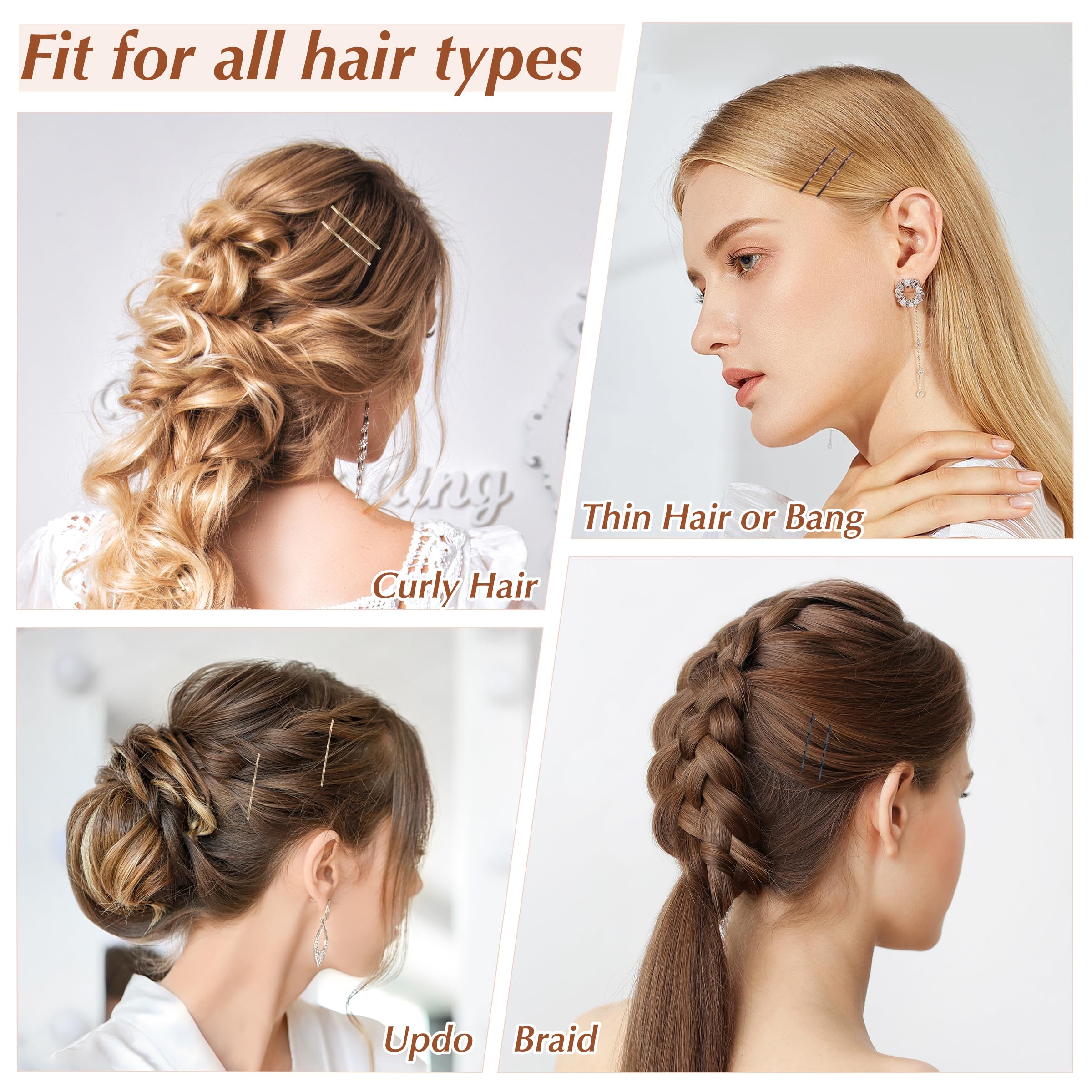 DF DUALFERV 360 pieces hair accessory kit being used to create a secure bun and sleek updo hairstyle for women