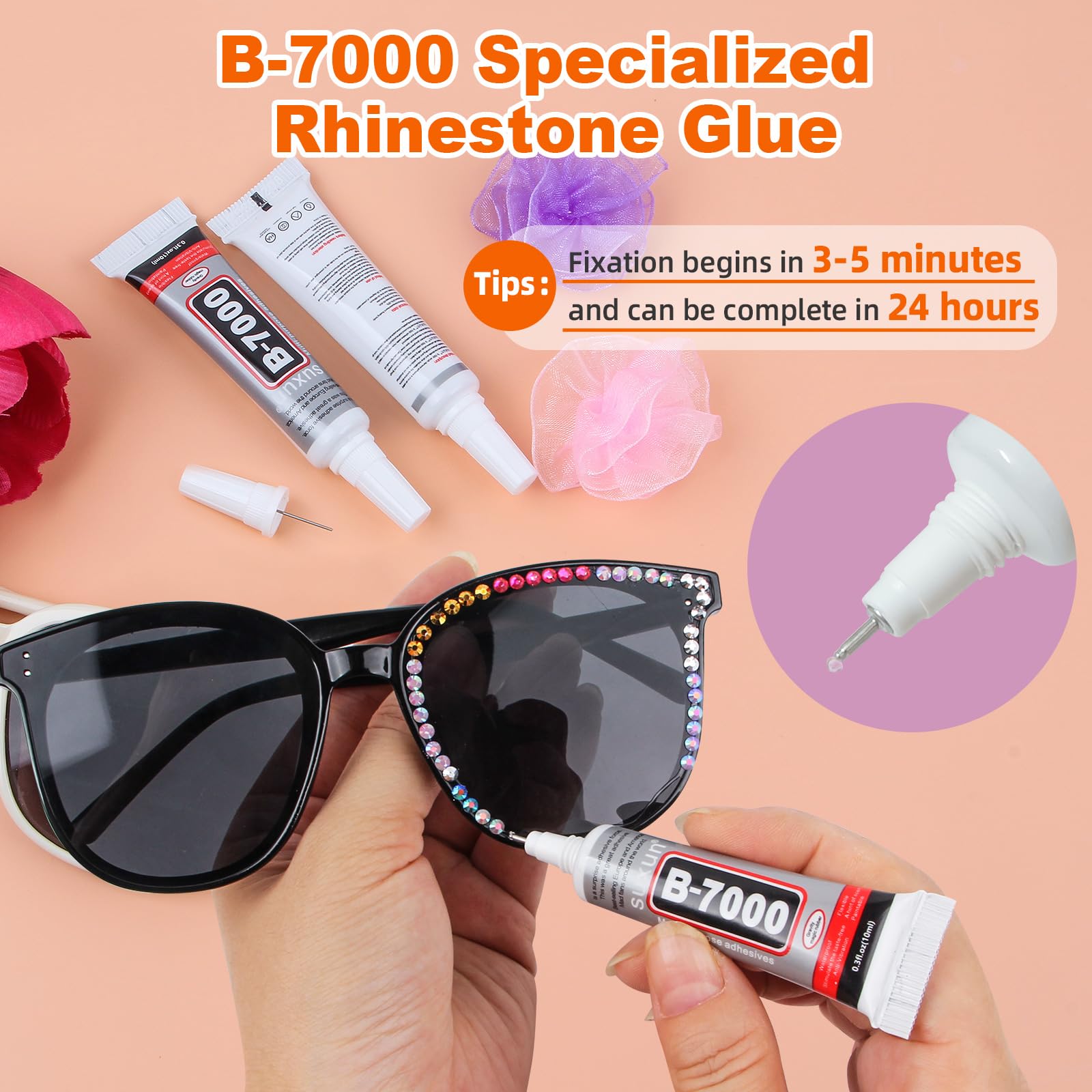 Three tubes of 10ml B7000 adhesive included in the crafting kit
