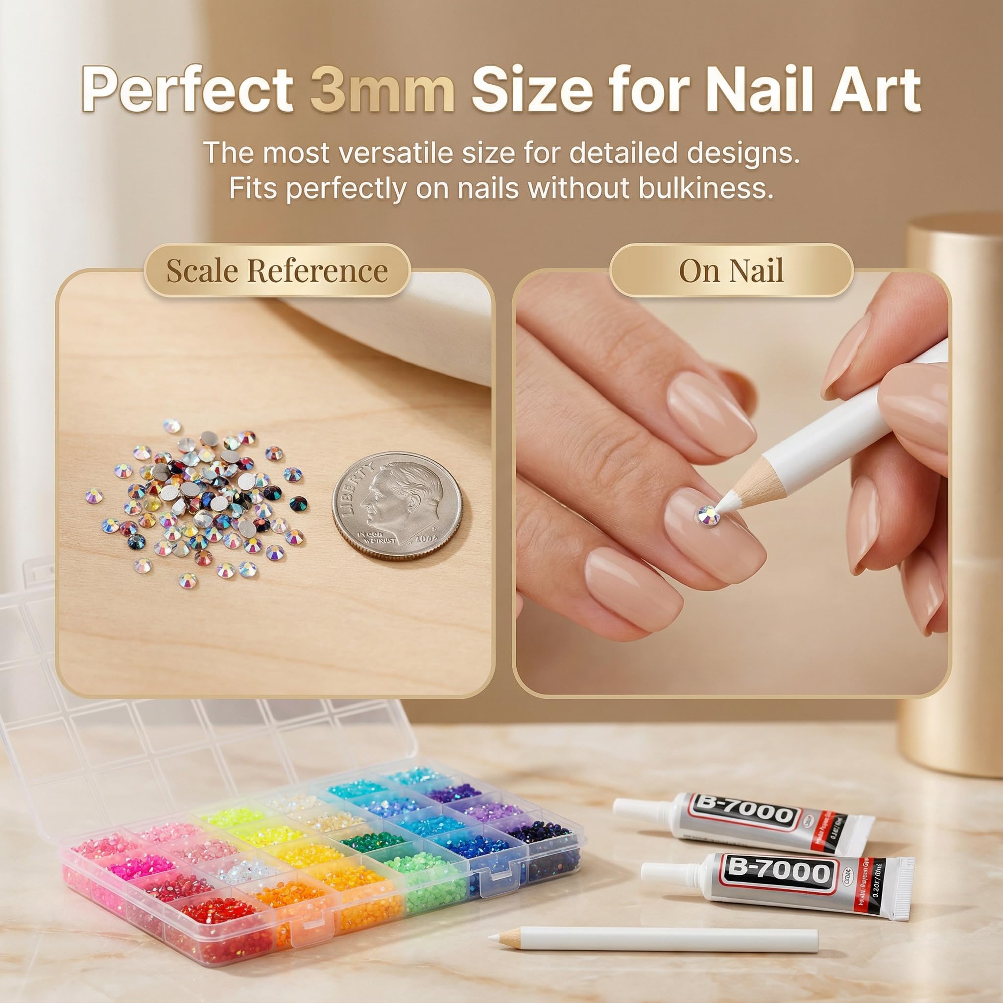 Wax picker tool for precise rhinestone placement