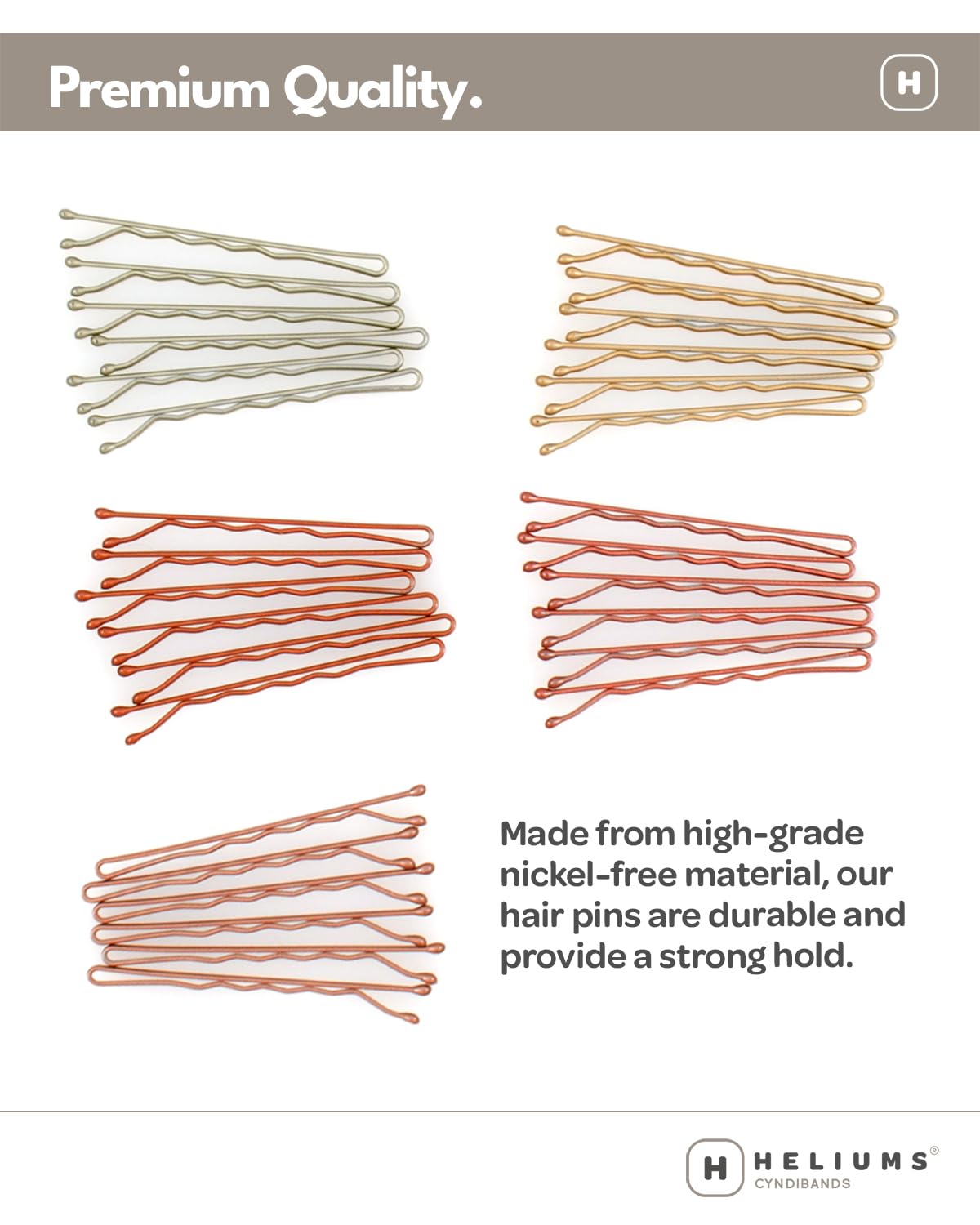 Heliums forty eight count blonde bobby pins packaging view