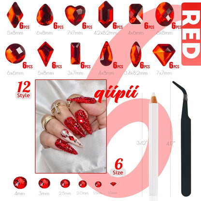 Stainless steel tweezers and pickup pen for rhinestone application