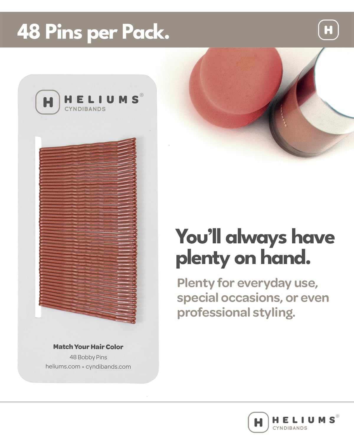 Heliums nickel free wavy hair pins for strong all day hold