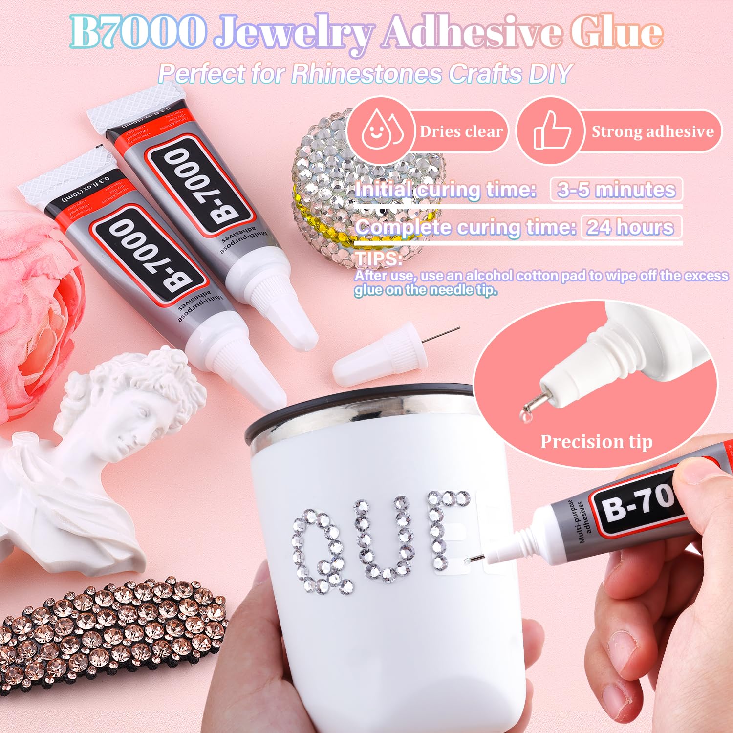 Assorted sizes of Belleboost resin rhinestones for nail art