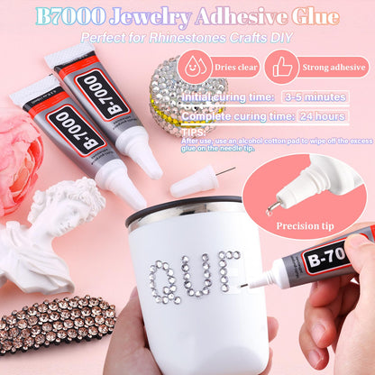 Assorted sizes of Belleboost resin rhinestones for nail art