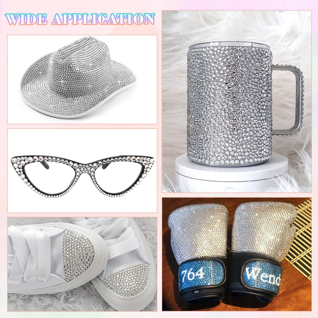 Belleboost 30000 pieces resin rhinestone kit craft application example