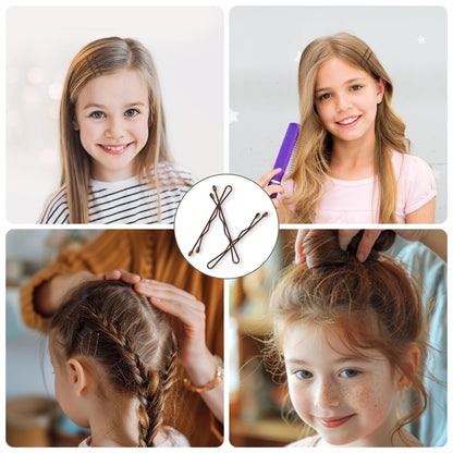 Close up of double smooth coated tips on small hair accessories