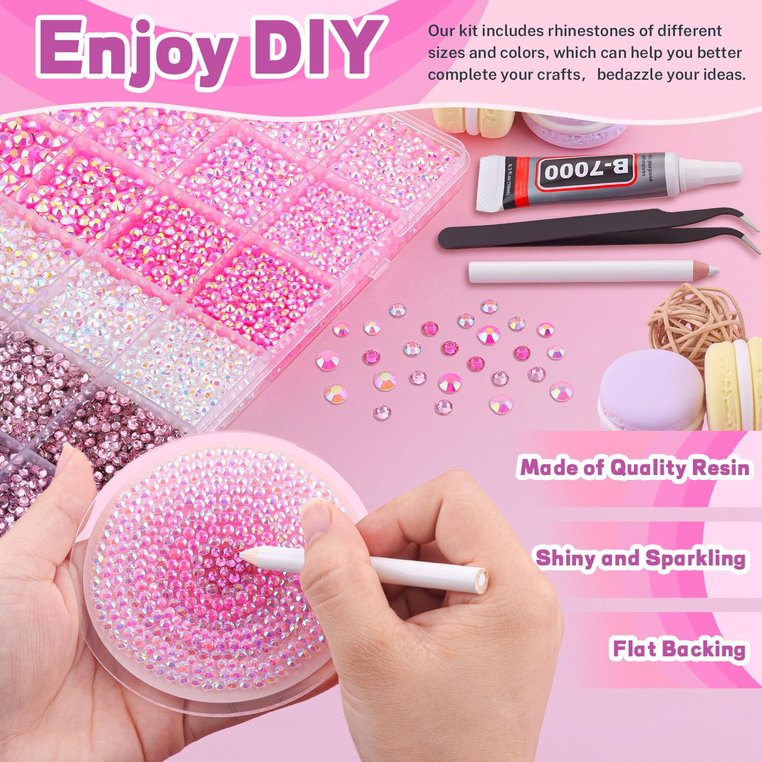 B7000 jewelry glue tubes and crafting tools included in kit