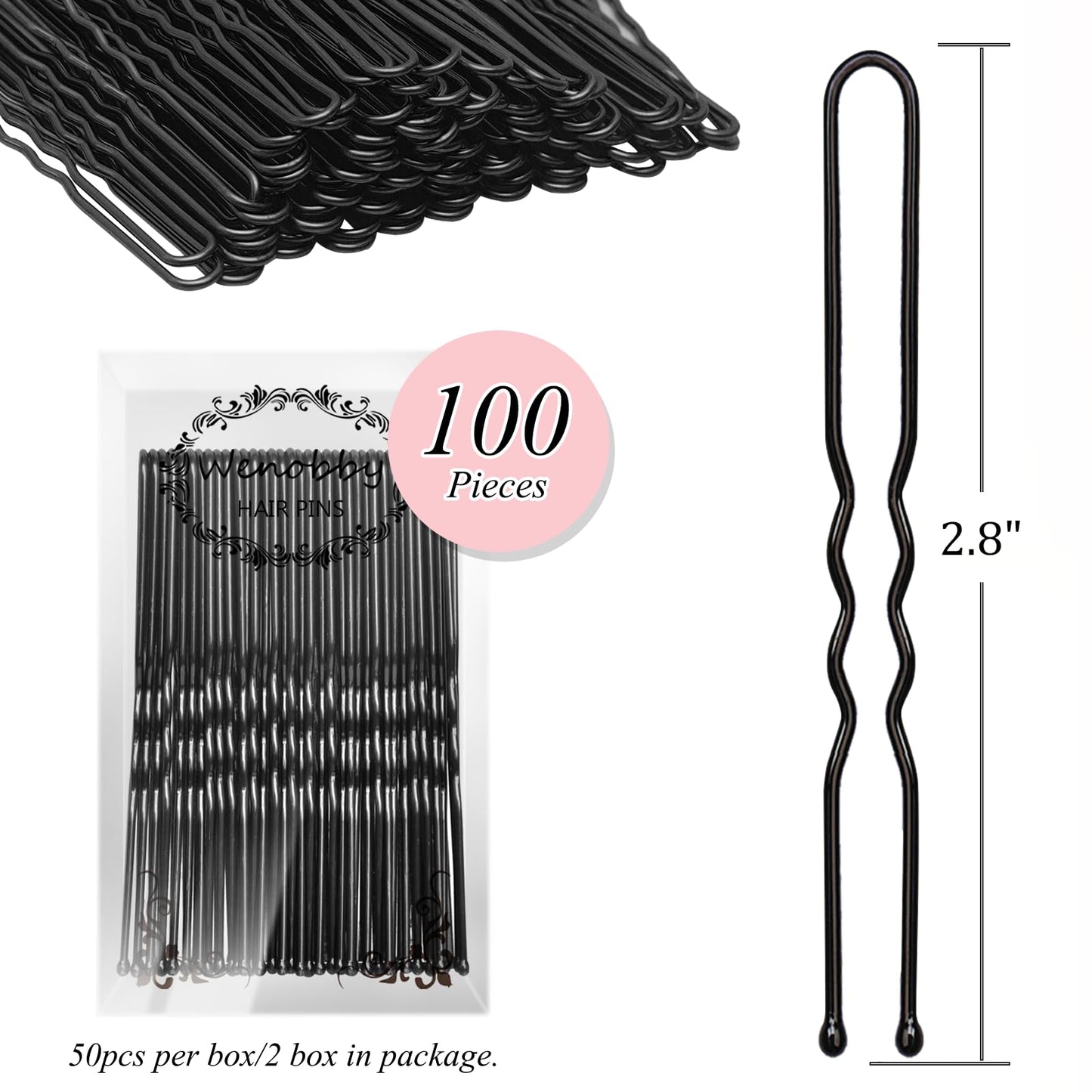 Anti slip professional hair styling pins with round ball tips