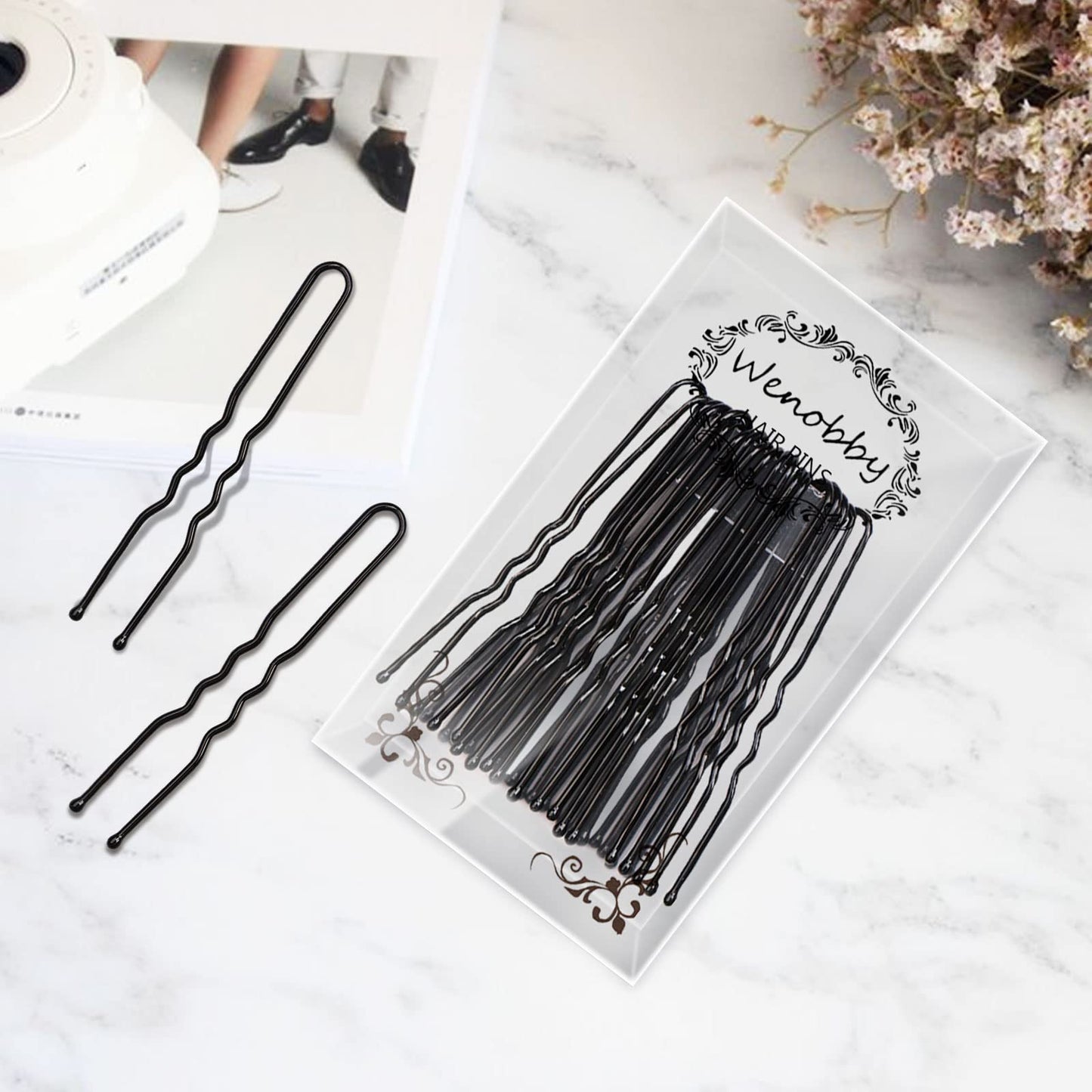 Wenobby hair accessories for thick hair updo secure hold demonstration