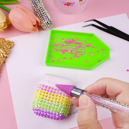Rhinestone picker tool and tray for DIY craft application