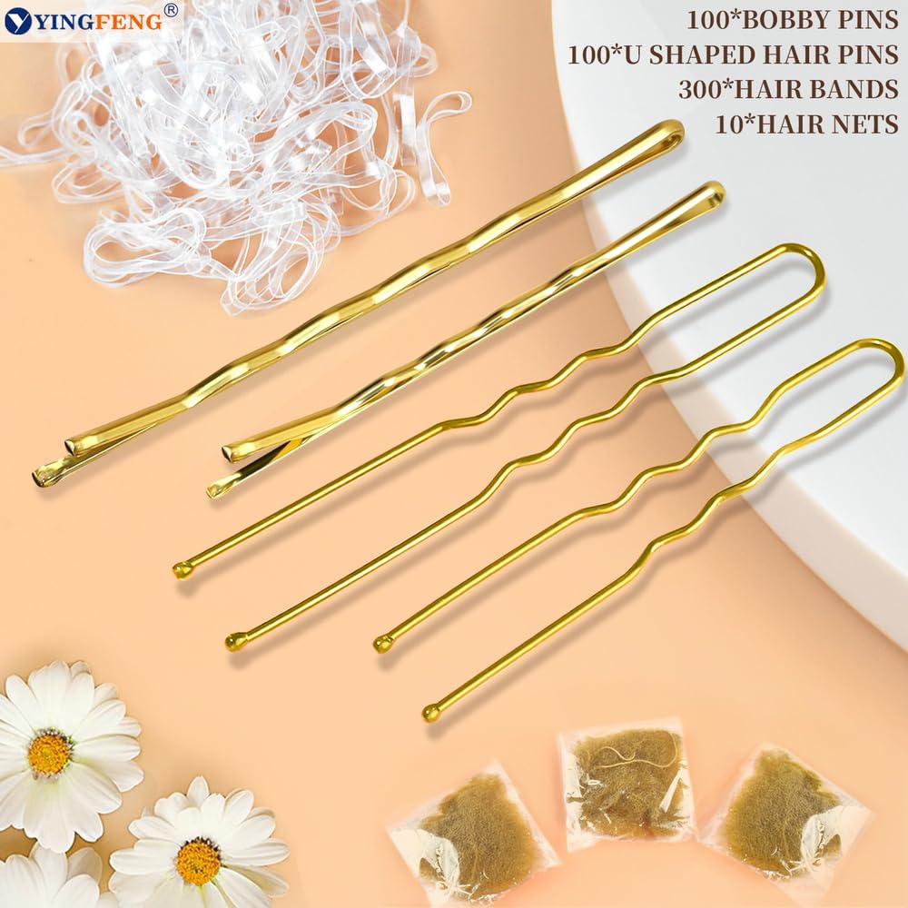Full packaging view of the YINGFENG performance dance competition essential hair styling kit