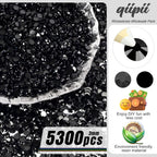 Qiipii 3 millimeter flat back jelly stones close up
