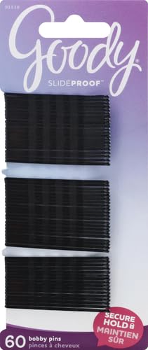 Goody SlideProof black hair pins 60 count bundle