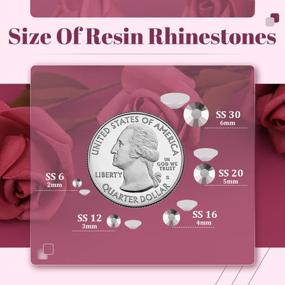 DIY craft project decorated with silver resin rhinestones