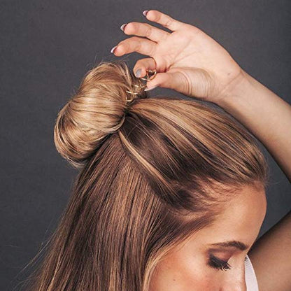Kitsch bun twist spiral hair pins for women showing the side profile and twist design.
