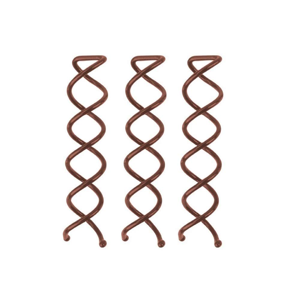 Kitsch spiral hair pins lifestyle view illustrating the brown color blending with hair.
