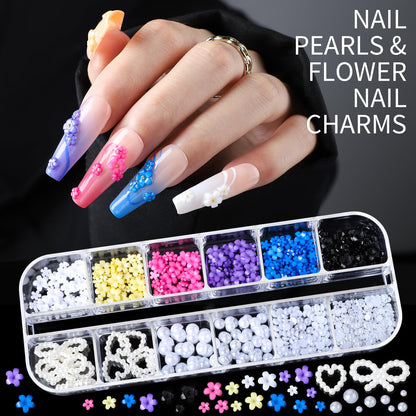Detailed close up of Teenitor nail art gems