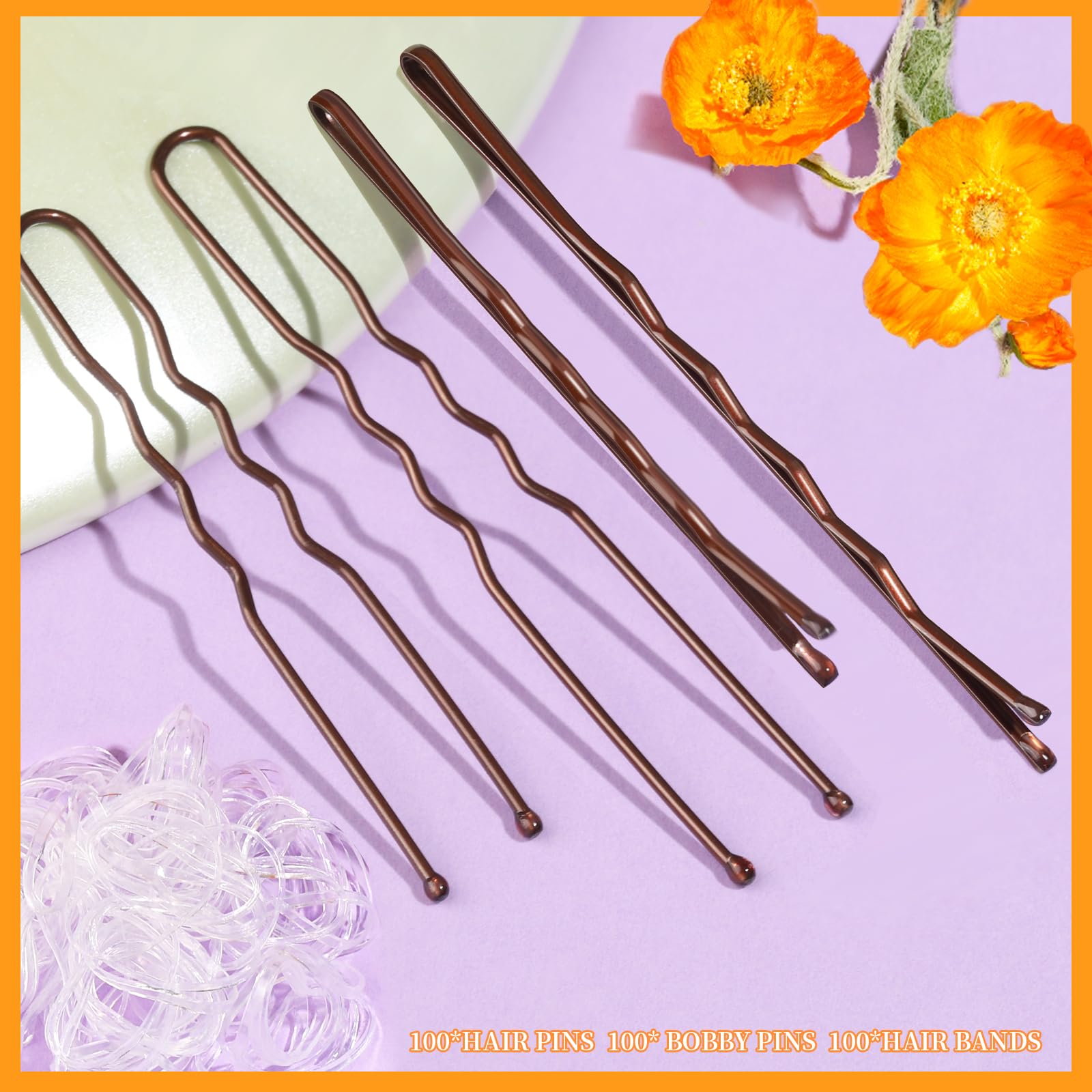 Teenitor clear mini rubber hair bands for styling stray strands displayed outside the container