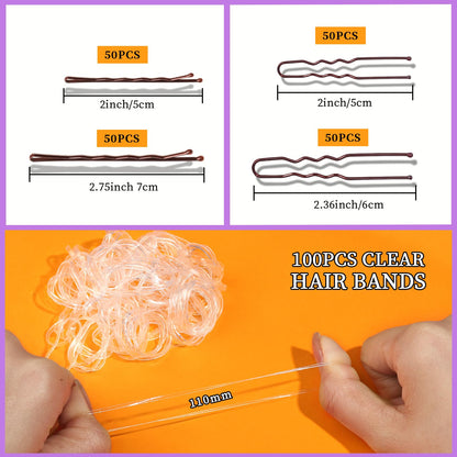 Teenitor 300 pieces professional bobby pin set box closed view showcasing its travel friendly design