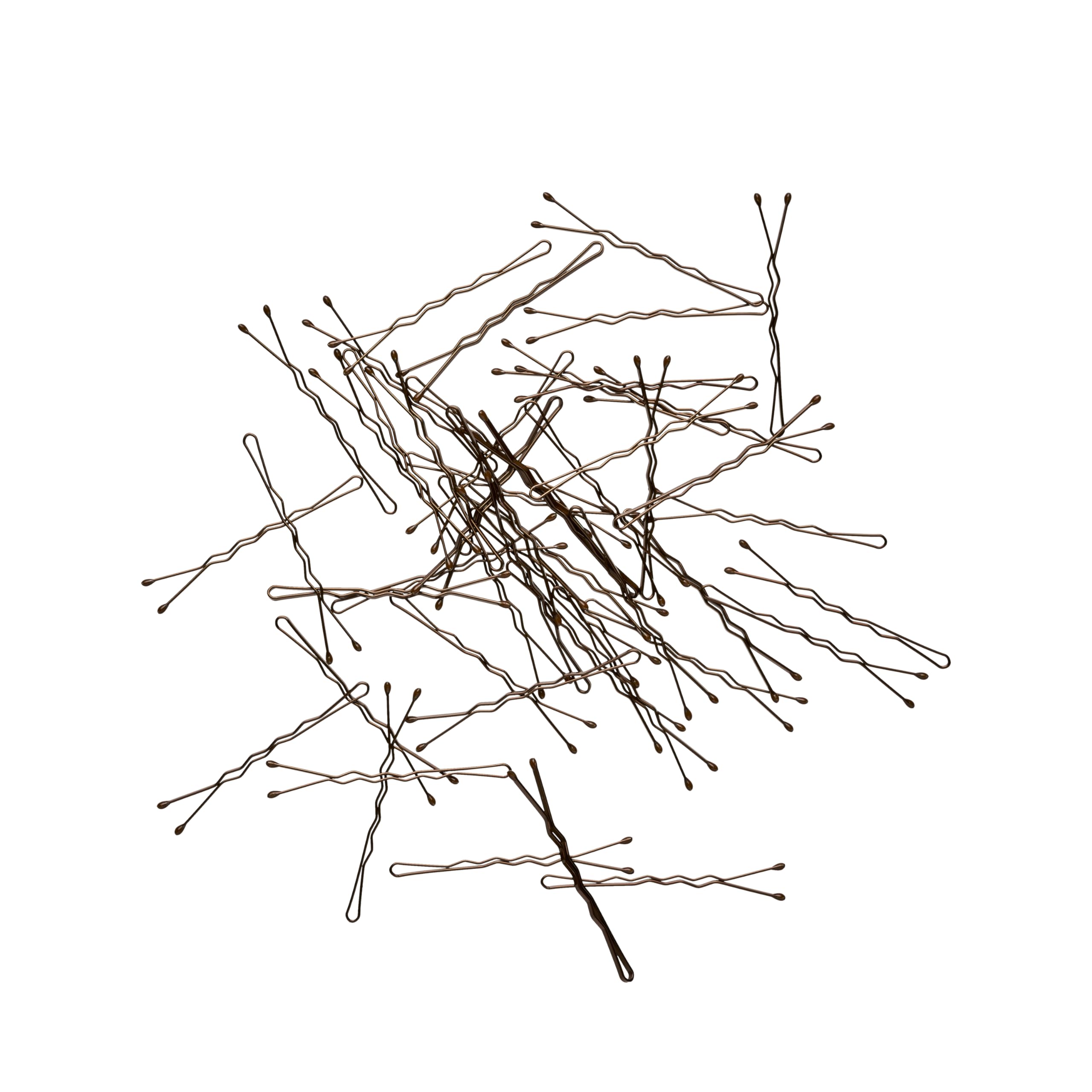 High gloss brown bobby pins for hair styling