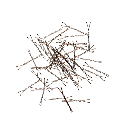 High gloss brown bobby pins for hair styling