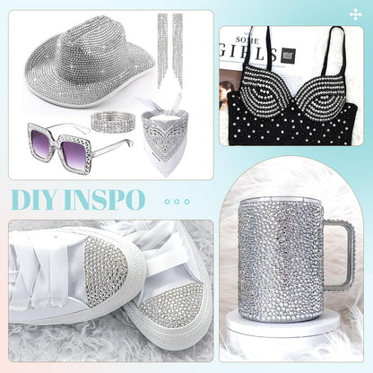Flat view of the complete Tinkrstuff rhinestone embellishment set
