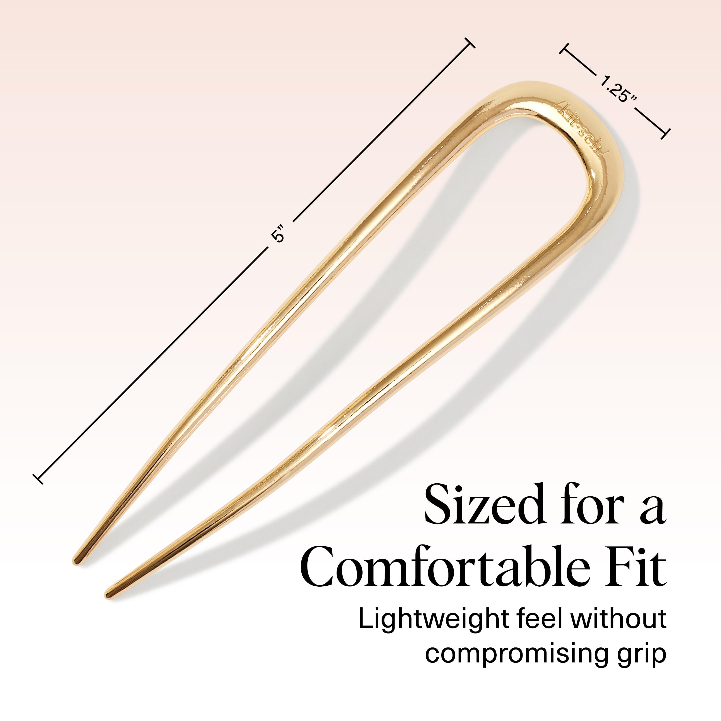 Durable zinc alloy French hairpin for damage free styling