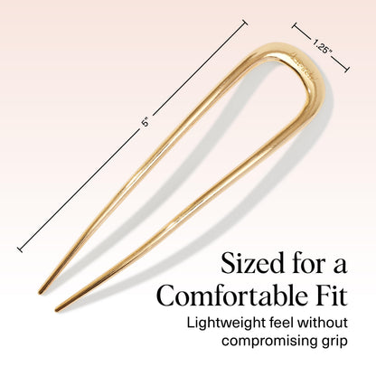 Durable zinc alloy French hairpin for damage free styling
