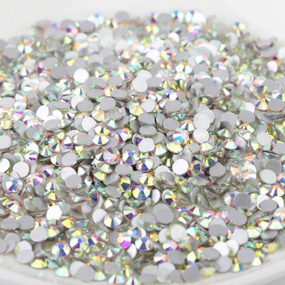 Beadsland round gems for nail art showing sparkle and clarity
