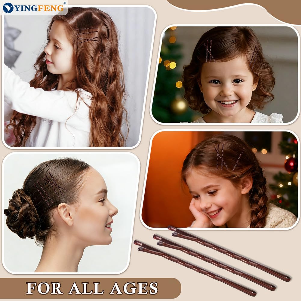 YINGFENG hair styling pins being used to secure a neat hair bun.
