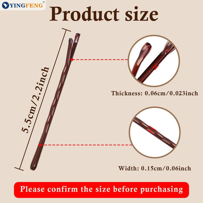 Brown steel hair accessories for girls and women displayed next to travel kit items.