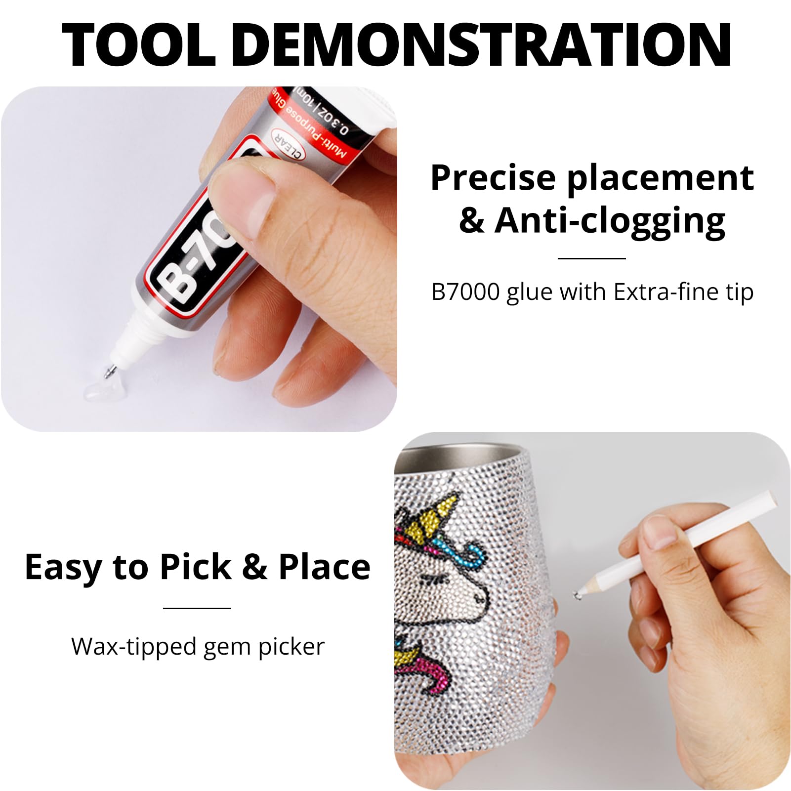 B7000 multi-purpose glue tubes included in bedazzler kit